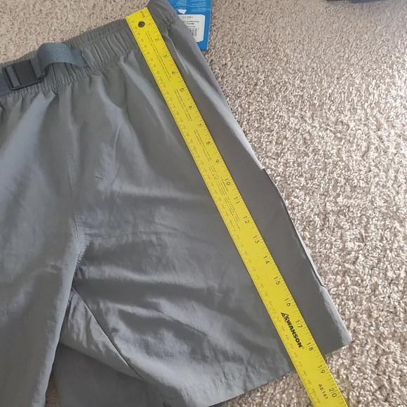 NEW Columbia Men's Mountaindale Belted Shorts Cargo Omni-Shade Gray Size Large - Picture 8 of 9